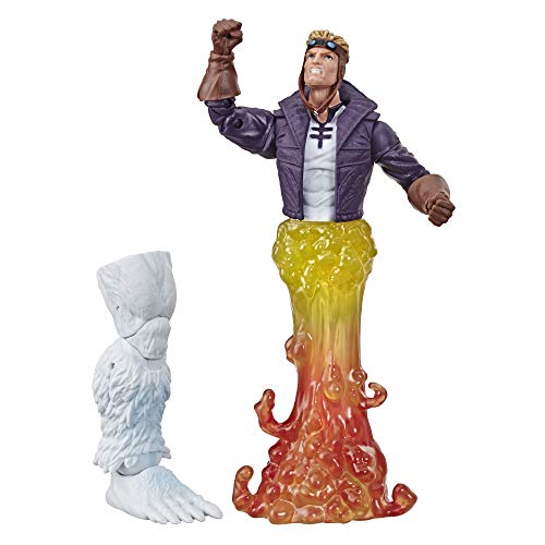 Marvel Classic Hasbro Marvel Legends Series 6" Collectible Action Figure Marvel’s Cannonball Toy (X-Men/X-Force Collection) – with Wendigo Build-A-Figure Part, Brown/A