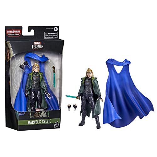 Marvel Legends Series 6-inch Scale Action Figure Toy Marvel’s Sylvie, Premium Design, 1 Figure, 3 Accessories, and 1 Build-a-Figure Part