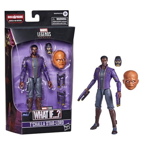 Marvel Legends Series 6-inch Scale Action Figure Toy T'Challa Star-Lord, Premium Design, 1 Figure, 3 Accessories, and Build-A-Figure Part