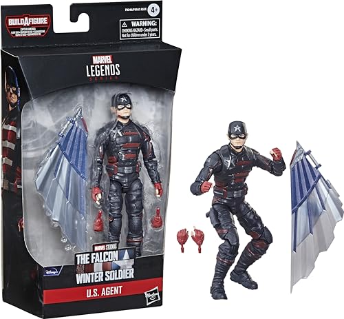 Marvel Legends Series Avengers 6-Inch Action Figure Toy U.S. Agent and 2 Accessories, for Kids Ages 4 and Up