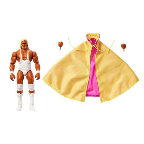 Mattel WWE Hulk Hogan Elite Legend Collection Articulated Figure, Interchangeable Hands & Accessories, Truefx Technology, 25 Joints, Collectable, Children's Toy, Ages 3 Years, HVF55