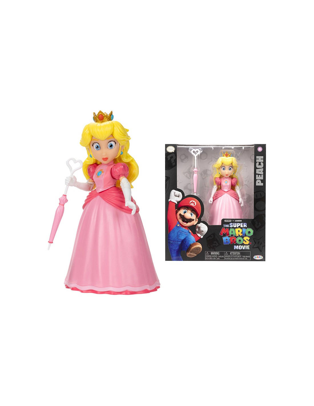 The Super Mario Bros. Movie 5” Figure Series, Peach Figure with Umbrella Accessory