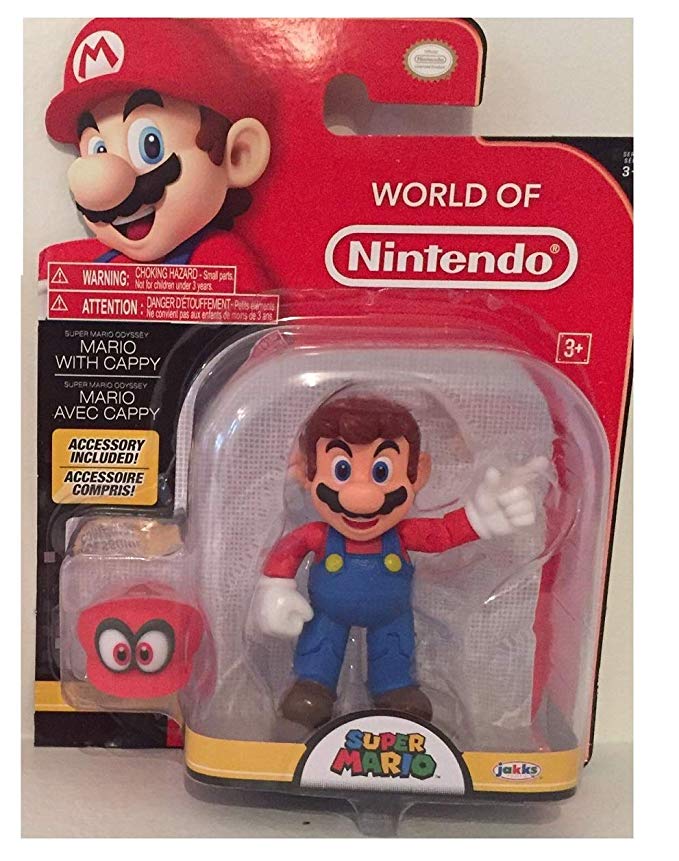 World of Nintendo Mario with Cappy 4 Inch