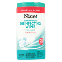 Nice! Multi-Purpose Disinfecting Wipes, Fresh Scent 75 Wipes
