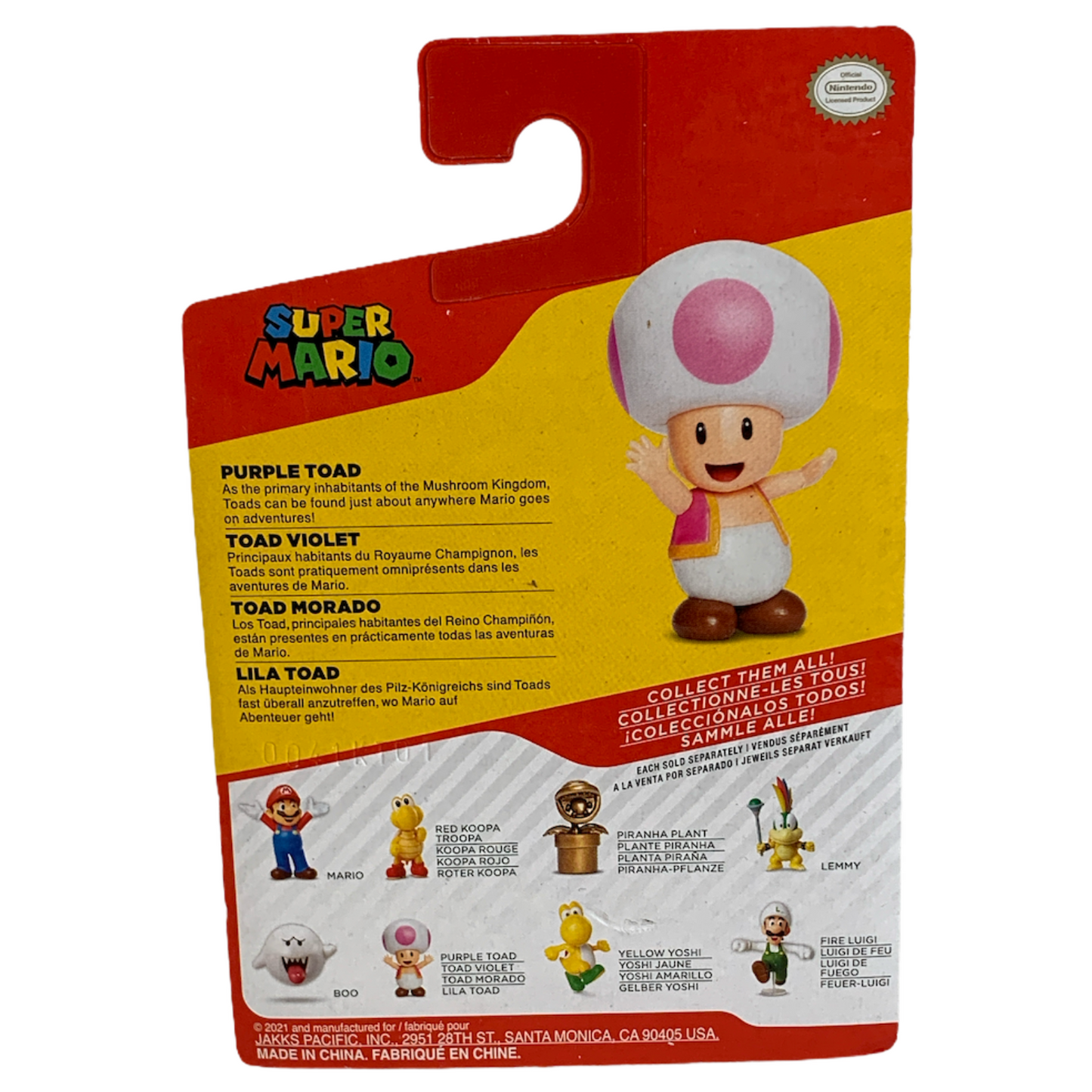 Purple Toad - World of Nintendo Super Mario Exclusive 2.5 inch Figure