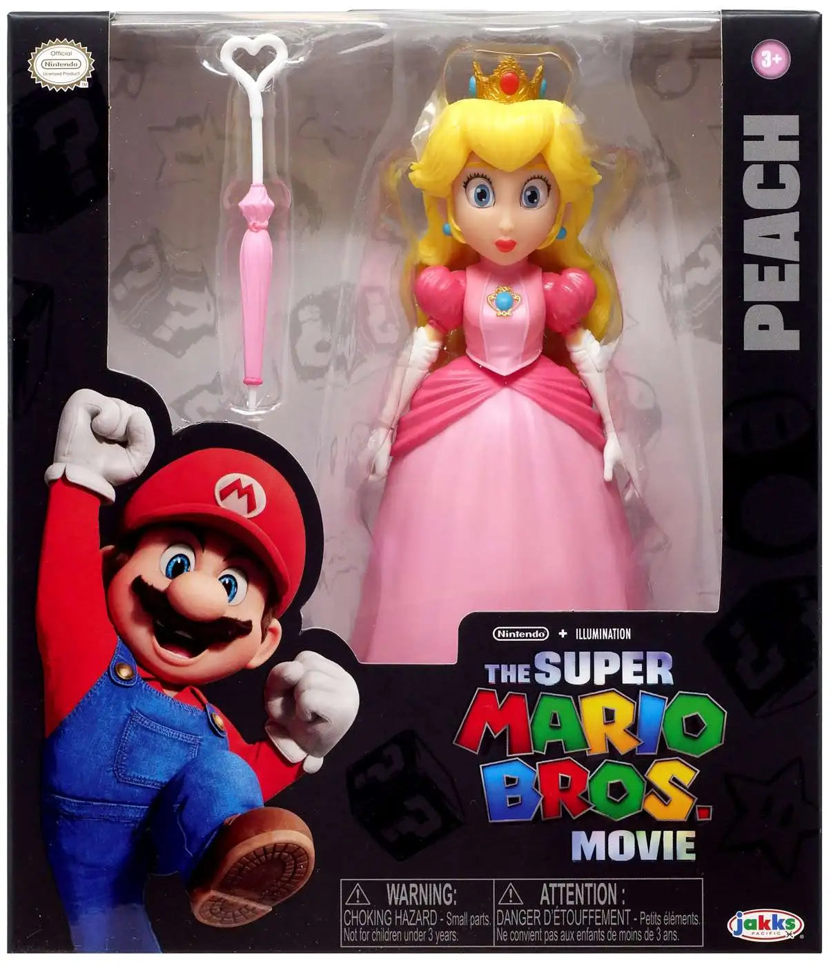 The Super Mario Bros. Movie 5” Figure Series, Peach Figure with Umbrella Accessory