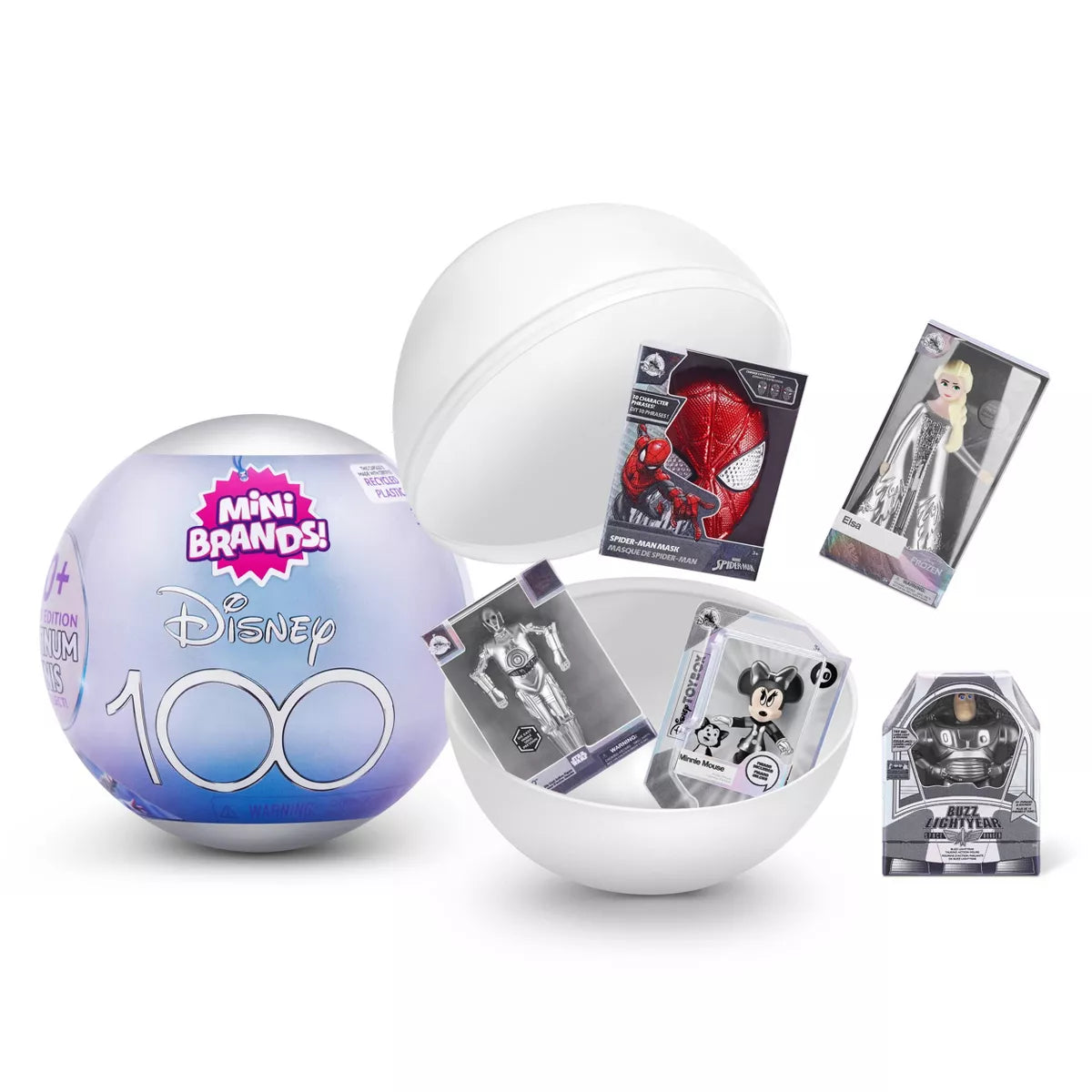 5 Surprise Mini Brands Disney D100 Platinum Capsule Collectible Toy (1 ball)