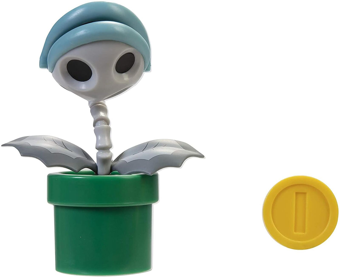 Nintendo Super Mario 4 inch Bone Piranha Plant Articulated Action Figure World of Nintendo