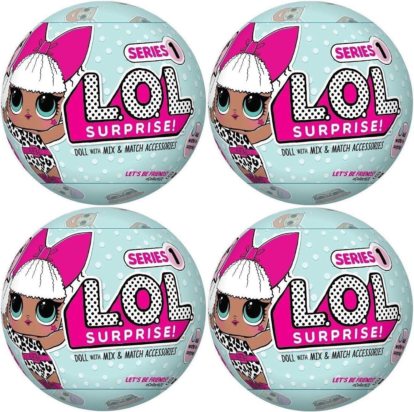L.O.L. Surprise!! Doll Series 1 - 4 Pack Bundle
