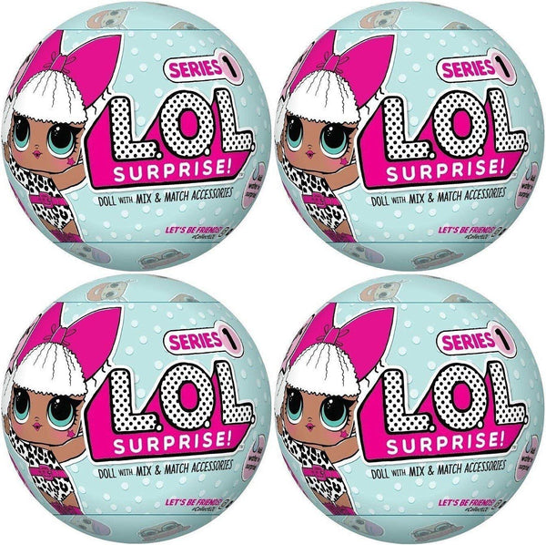 L.O.L. Surprise!! Doll Series 1 - 4 Pack Bundle