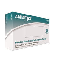 Ambitex Small Royal Blue 3 Mil Nitrile Powder-Free Select Exam Gloves (100 per Box)