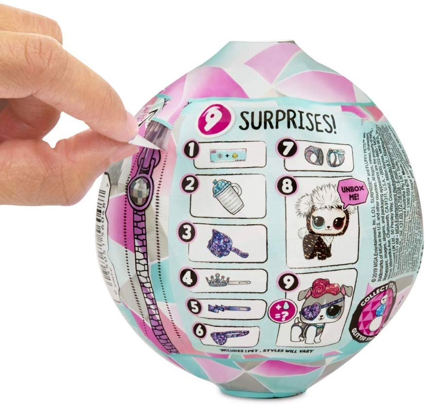 LOL Surprise! Winter Disco Fluffy Pets Series with Removable Fur