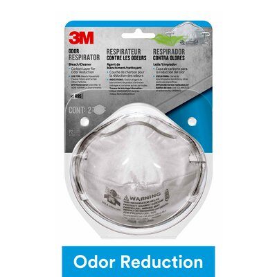 3M R95 Bleach Odor Respirator - 2 Masks