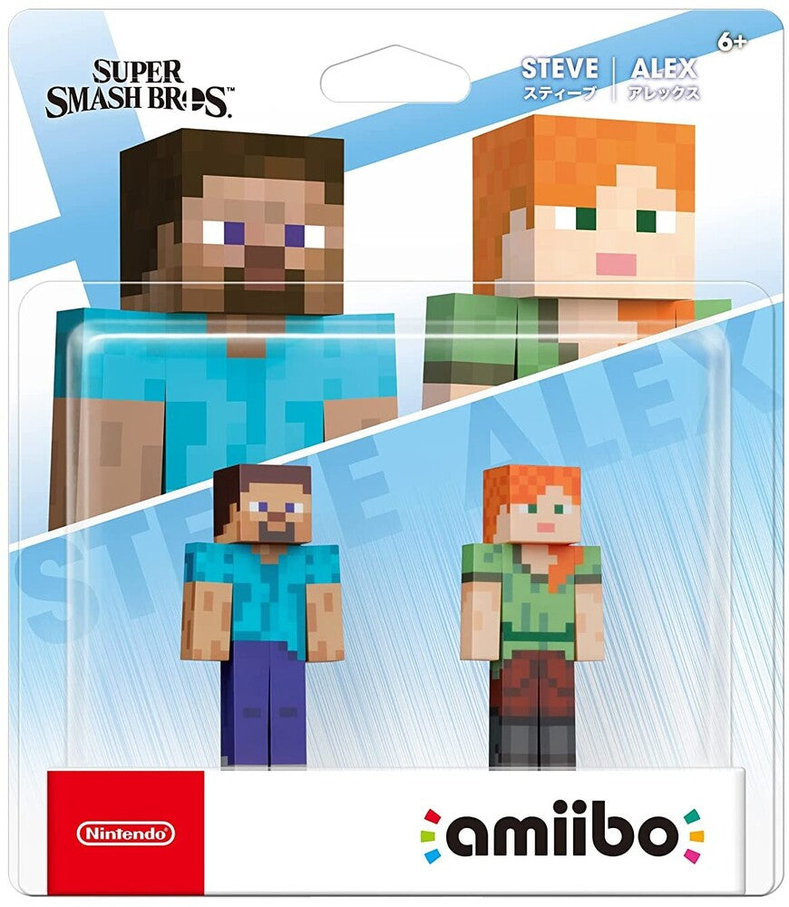 Super Smash Bros Nintendo Amiibo Steve and Alex