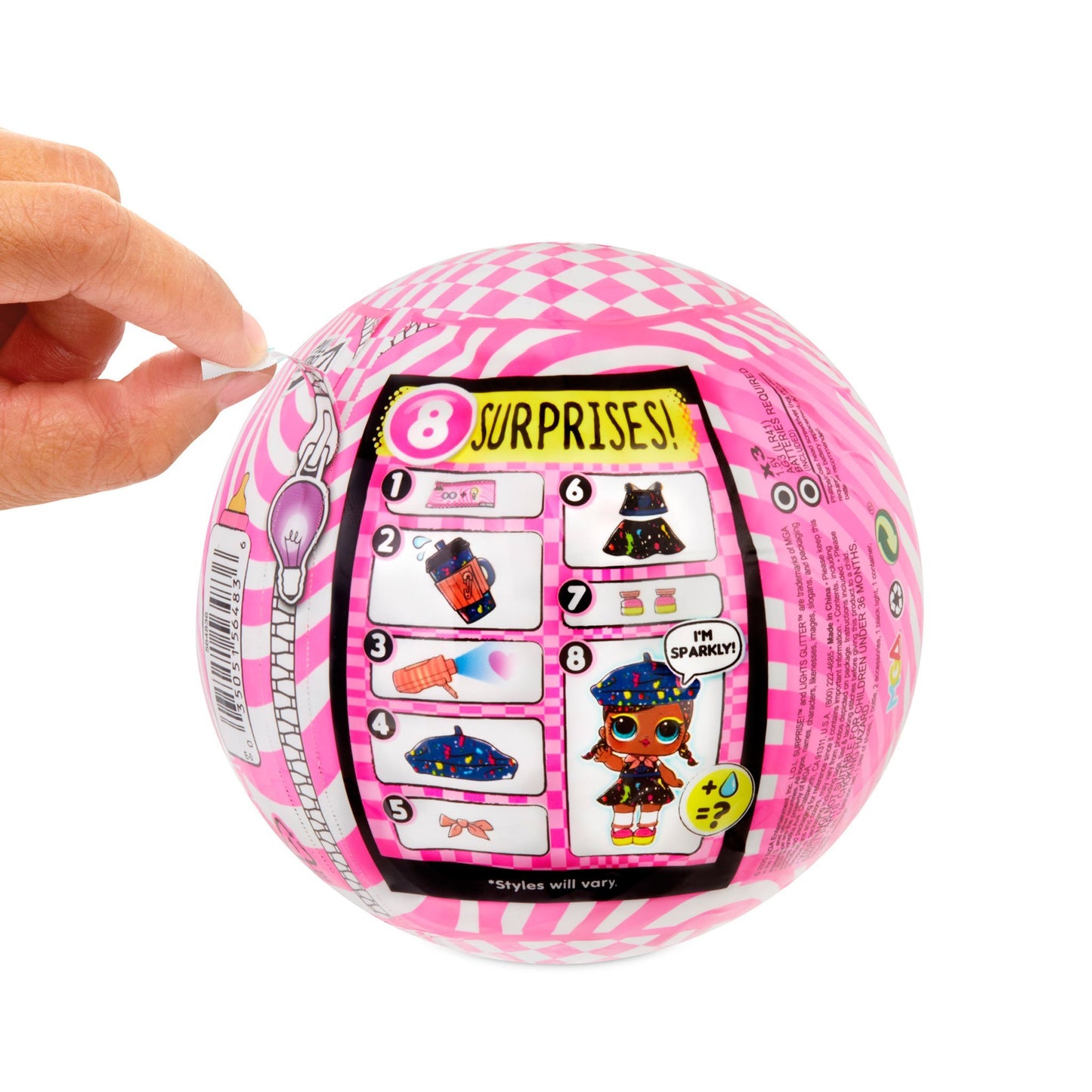 LOL Surprise! - Lights Glitter Doll with 8 Surprises