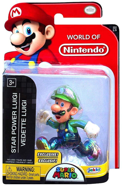 World of Nintendo Star Power Luigi 2.5 Inch Collectible Figurine