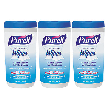 Purell Sanitizing Wipes, Clean Refreshing Scent - 40 Wipes (3 Pack)