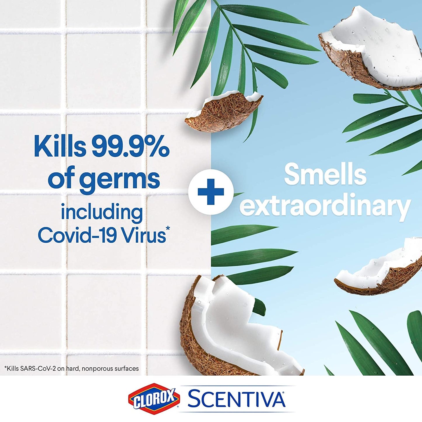 Clorox Scentiva Disinfecting Wipes, Pacific Breeze & Coconut 75 Wet Wipes