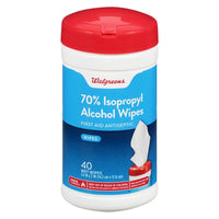 Walgreens, 70% Isopropyl Alcohol Wipes, 40 Wipes