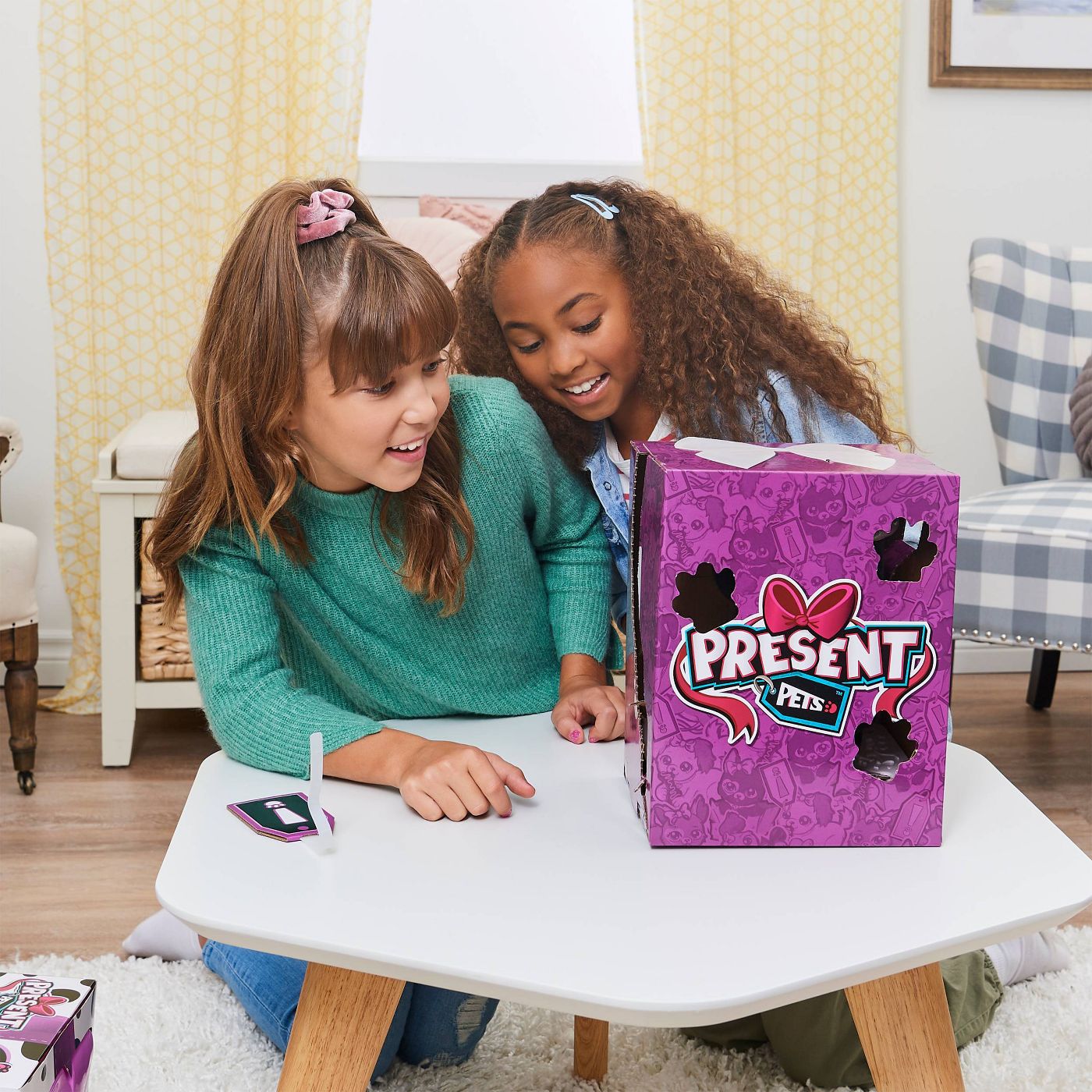Present Pets Fancy Puppy - Interactive Plush Pet Toy (Purple)