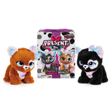 Present Pets Fancy Puppy - Interactive Plush Pet Toy (Purple)