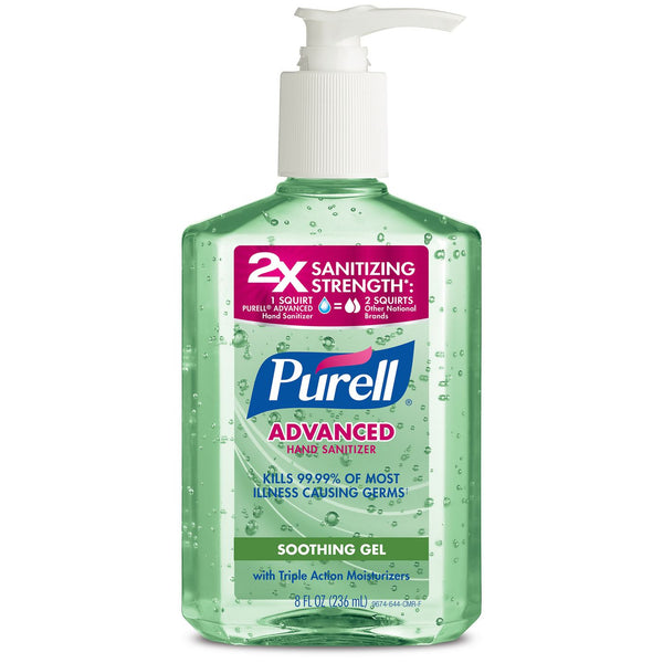 Purell Advanced Hand Sanitizer With Pump - Soothing Gel (8 fl oz.)