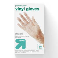 Up&Up, Vinyl Exam Gloves - 50ct (One Size Fits Most)