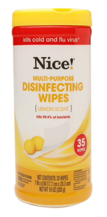 Nice! Disinfectant Wipes Lemon - 35 Wipes