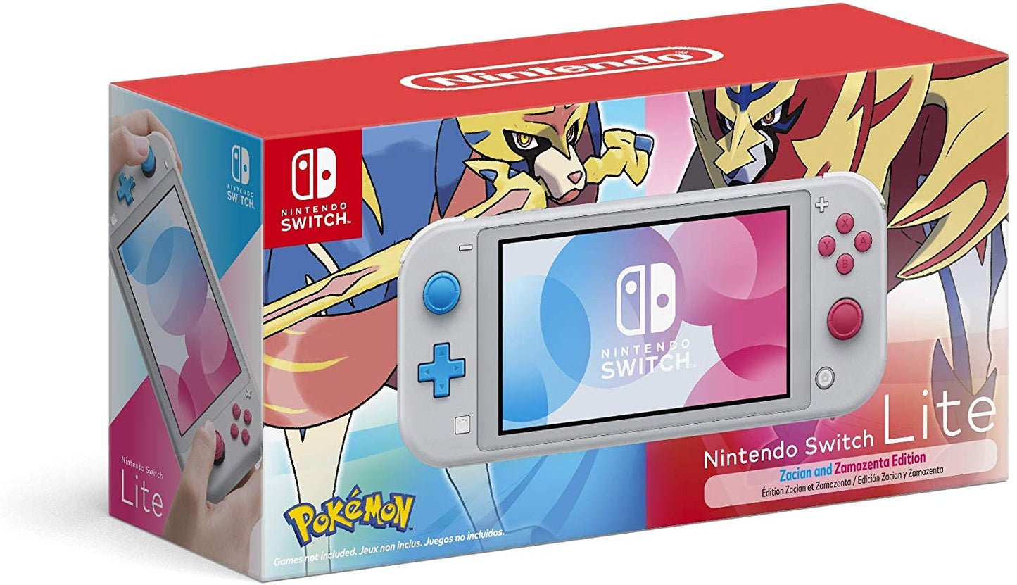 Nintendo Switch Lite Console Pokemon Zacian and Zamazenta Edition