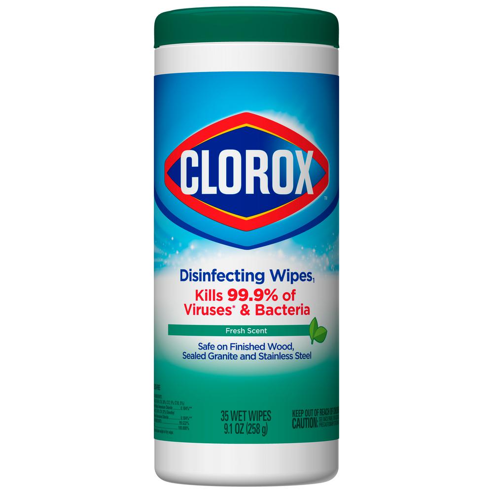 Clorox Disinfecting Wipes - 35 Wipes (6 pack, Fresh Scent & Crisp Lemon)