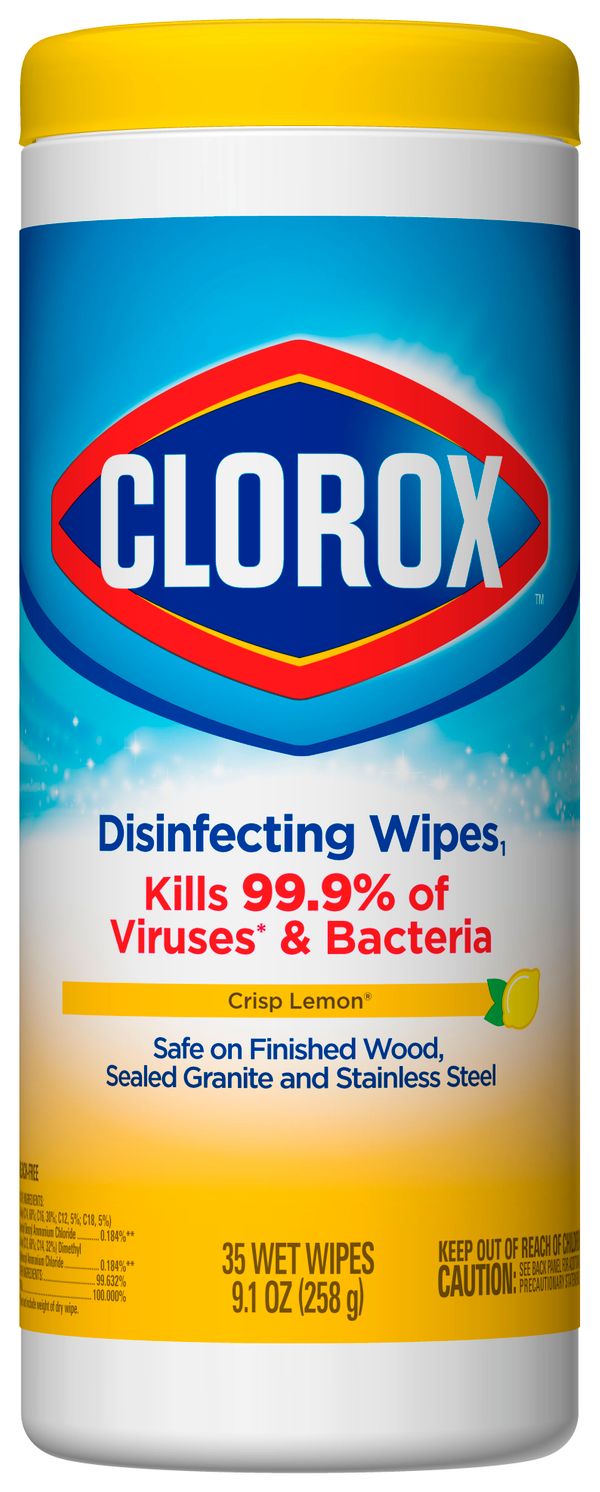 Clorox Disinfecting Wipes - 35 Wipes (2 pack, Fresh Scent & Crisp Lemon)