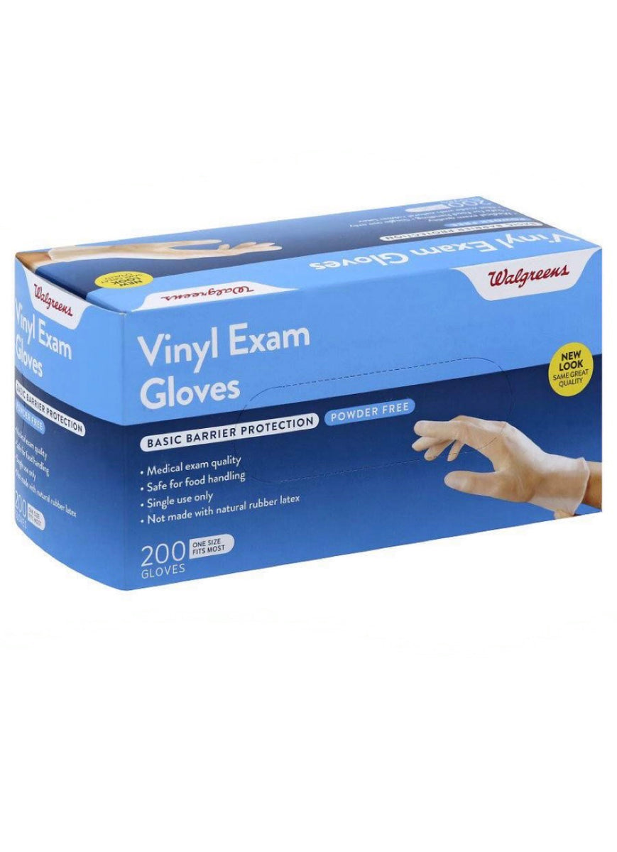 Walgreens, Vinyl Exam Glove - 200 Gloves (One Size Fits Most) – AceBeach