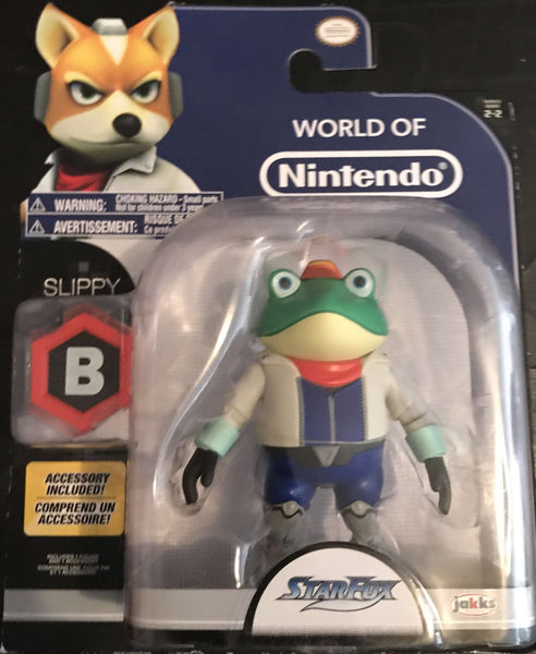World of Nintendo Slippy Toad 4 Inch with Bomb Accessory