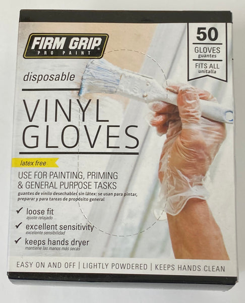 Firm Grip Pro Paint Vinyl Gloves -50 Gloves (one size fits most)