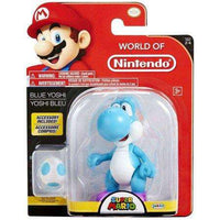 World of Nintendo Blue Yoshi 4 Inch Collectible Plus Egg Accessory