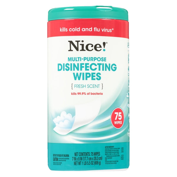 Nice! Multi-Purpose Disinfecting Wipes, Fresh Scent 75 Wipes