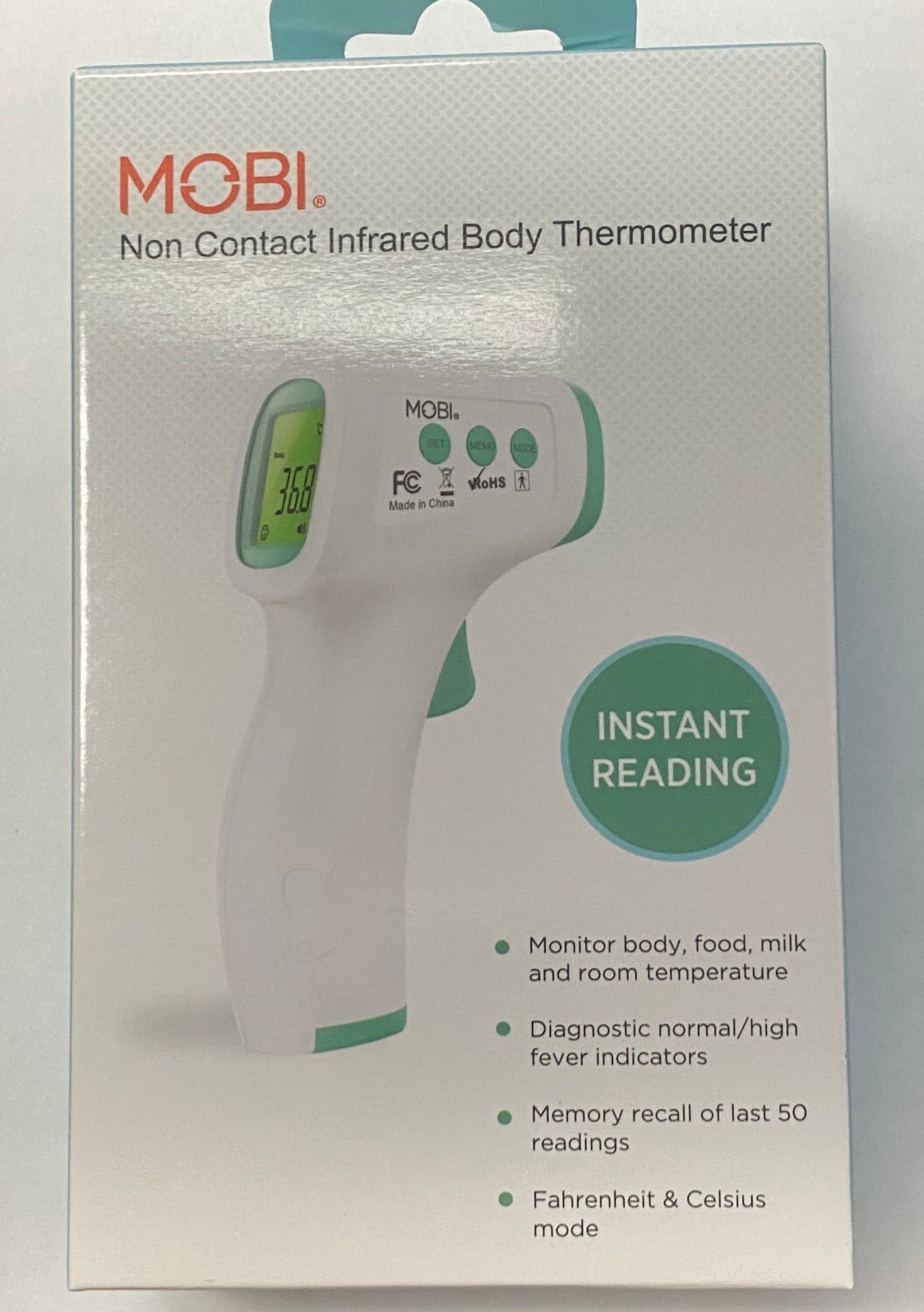 Mobi, Non-Contact Infrared Body Thermometer