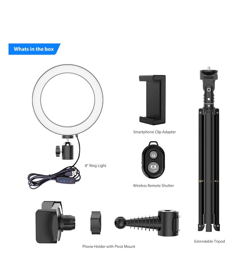 Bower 8" Selfie Ring Studio Light