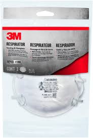 3M Sanding and Fiberglass Non-vented Respirator, 8200 (N95) - 3 Masks
