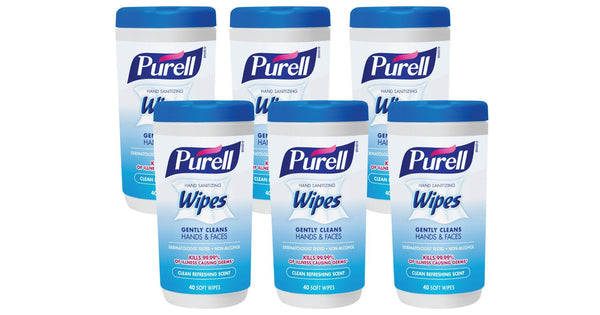 Purell Sanitizing Wipes, Clean Refreshing Scent - 40 Wipes (6 Pack)