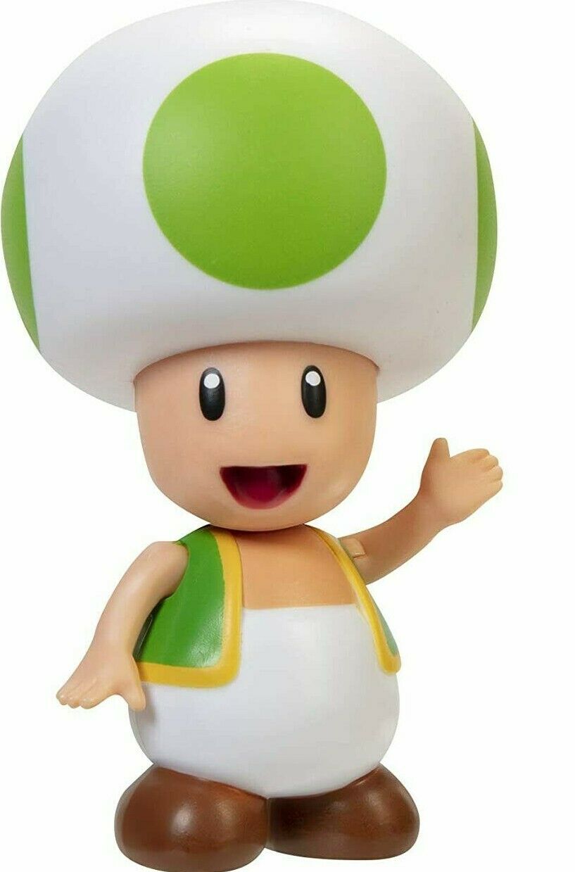 Super Mario 4" Figure - Green Toad With Super Star
