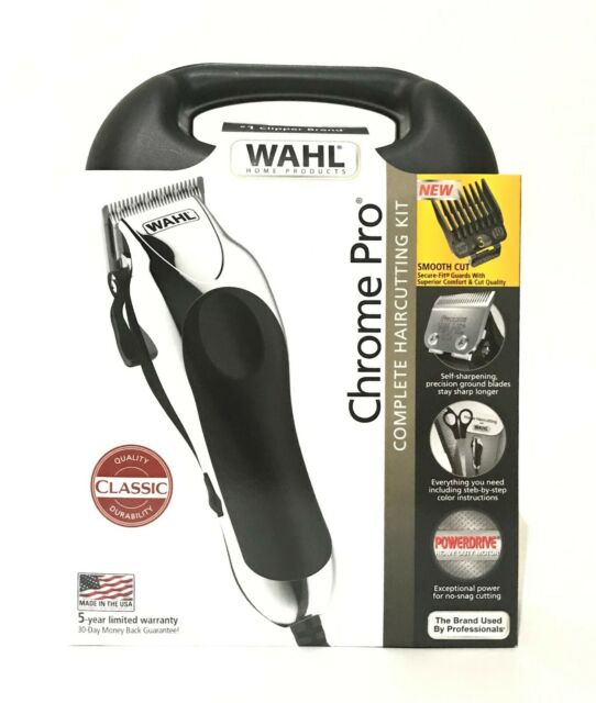 WAHL Chrome Pro Complete Haircutting Kit with 24 pieces